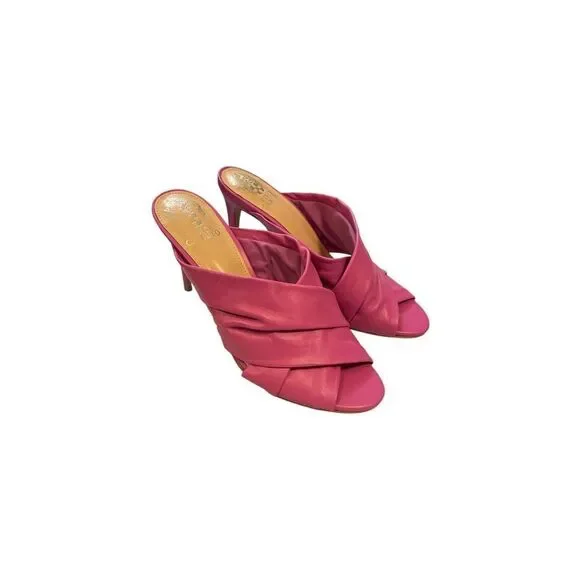 Vince Camuto | Pink Mules with Crisscross Straps - Picture 2 of 10